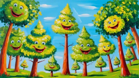 Smiling tress